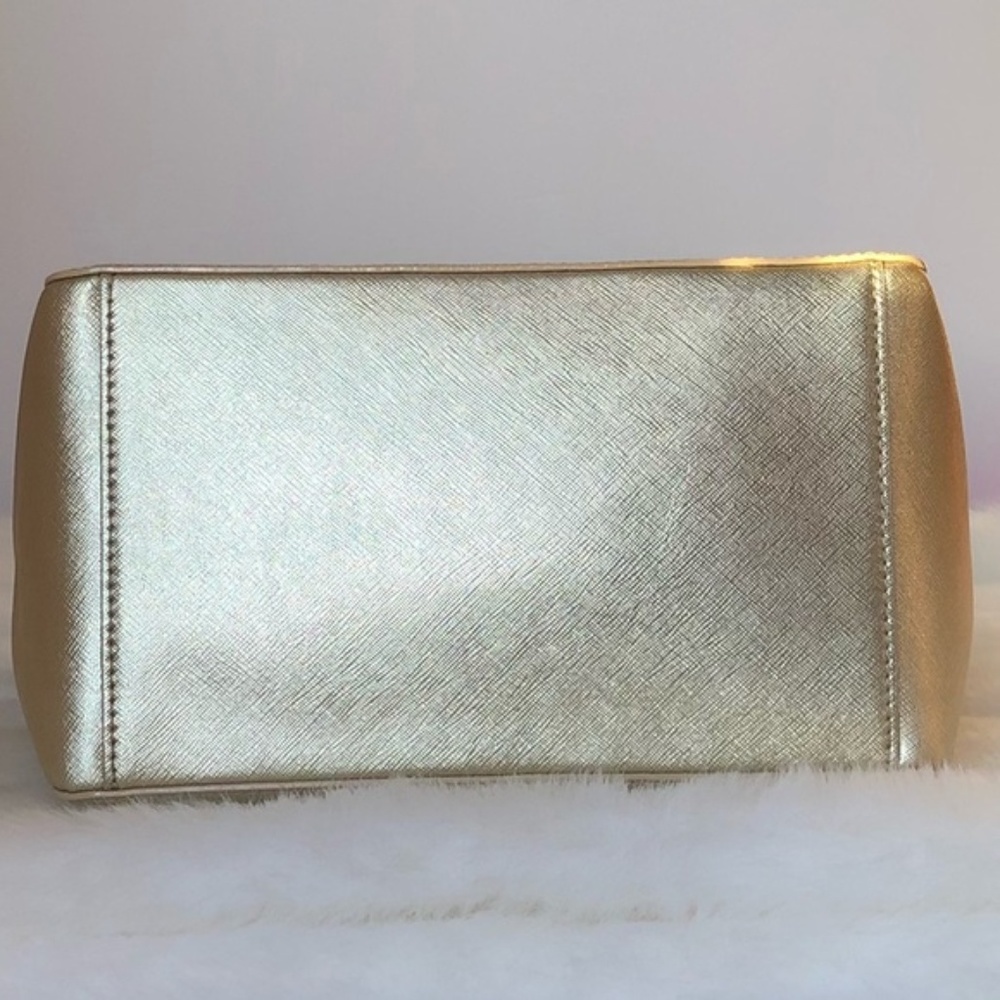 Tory Burch Robinson Soft Gold Satchel - Picture 4 of 7